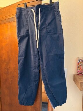 LOFT Navy Blue Drawstring Waist Pants
